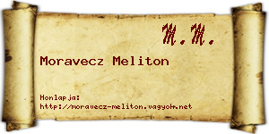 Moravecz Meliton névjegykártya